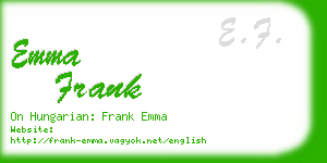 emma frank business card